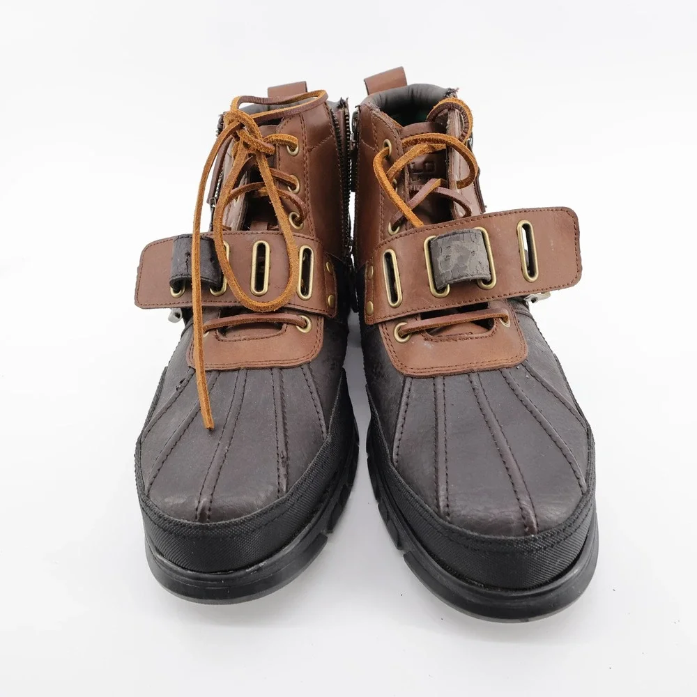 Polo Ralph Lauren Allendale II Duck Boots Brown Mens 14 FLAWS